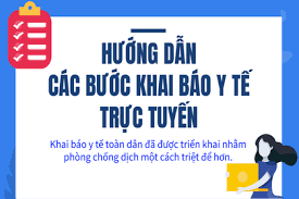 V/v hướng dẫn khai báo y tế Trên trang khaibaoyte.vn