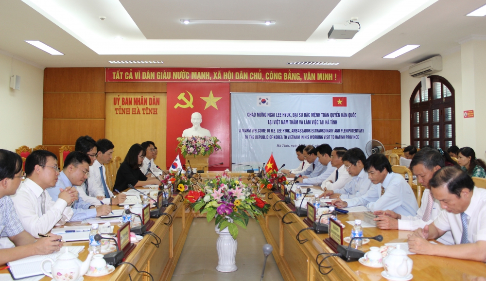 Đại sứ Đặc mệnh toàn quyền Hàn Quốc tại Việt Nam thăm và làm việc tại Hà Tĩnh