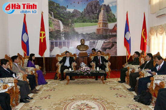 Chủ tịch UBND tỉnh Hà Tĩnh làm việc với lãnh đạo tỉnh Bolykhămxay