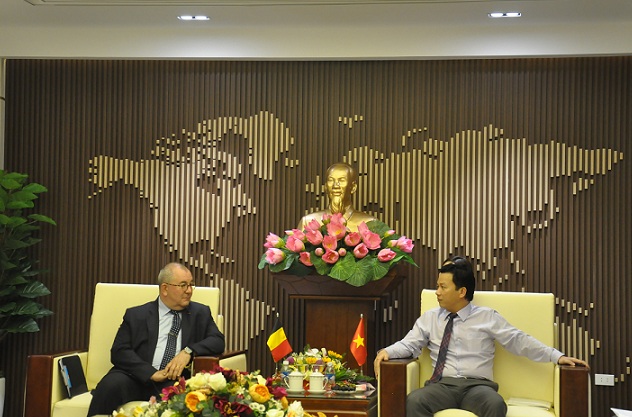 Đón và làm việc với đoàn công tác của Đại sứ quán Bỉ tại Việt Nam