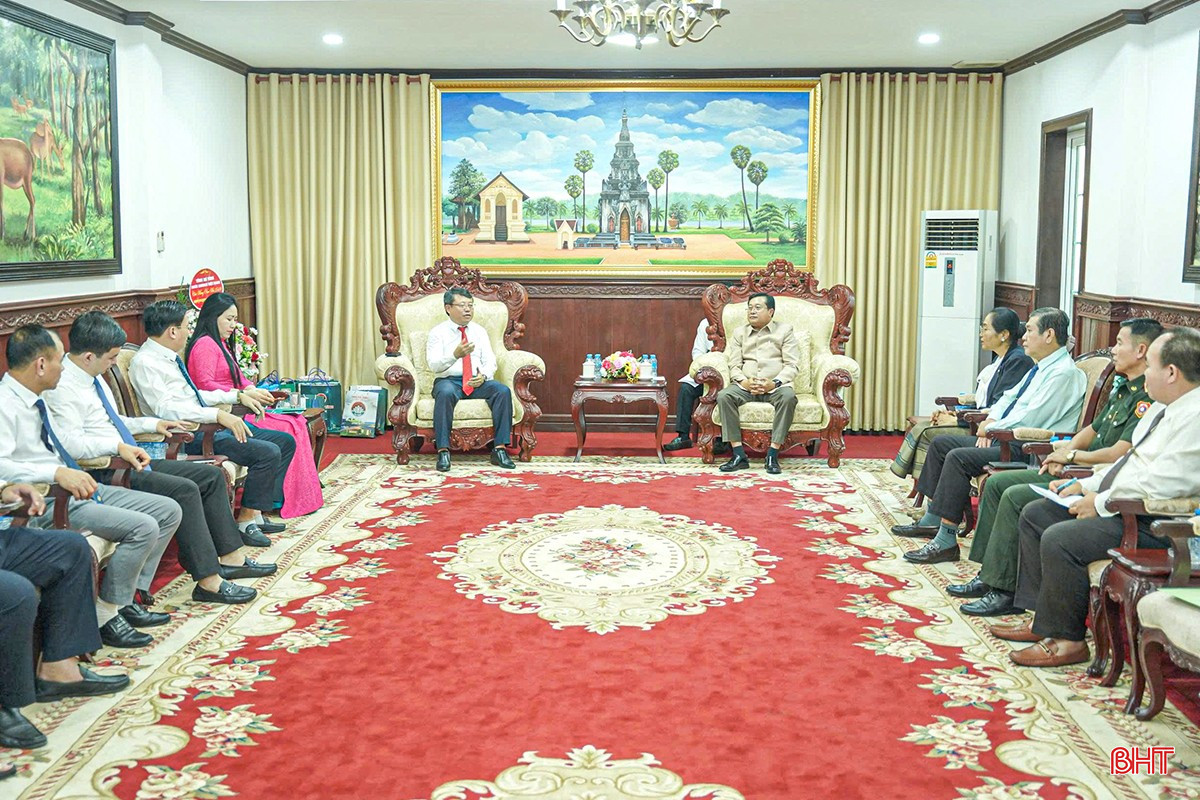 Lãnh đạo Hà Tĩnh chúc Tết Đảng bộ, chính quyền và Nhân dân tỉnh Savannakhet