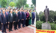 Lãnh đạo Đảng, Nhà nước, thành phố Hà Nội đặt hoa tưởng niệm tại Tượng đài V.I.Lenin