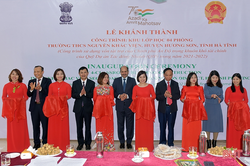 Khánh thành công trình phòng học do Chính phủ Ấn Độ tài trợ ở Hà Tĩnh